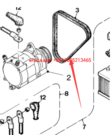 进口铣刨机发电机皮带162120